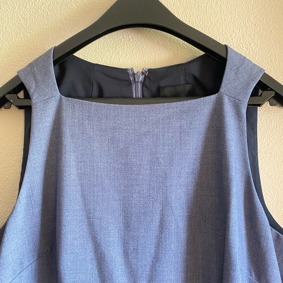 Alex Marie Sheath Denim Chambray Square Neck Business Casual Dress- NWT - Picture 4 of 9